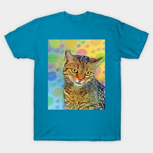 Cute kitten - abstract - colorful painting T-Shirt